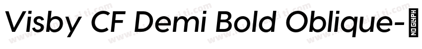 Visby CF Demi Bold Oblique字体转换
